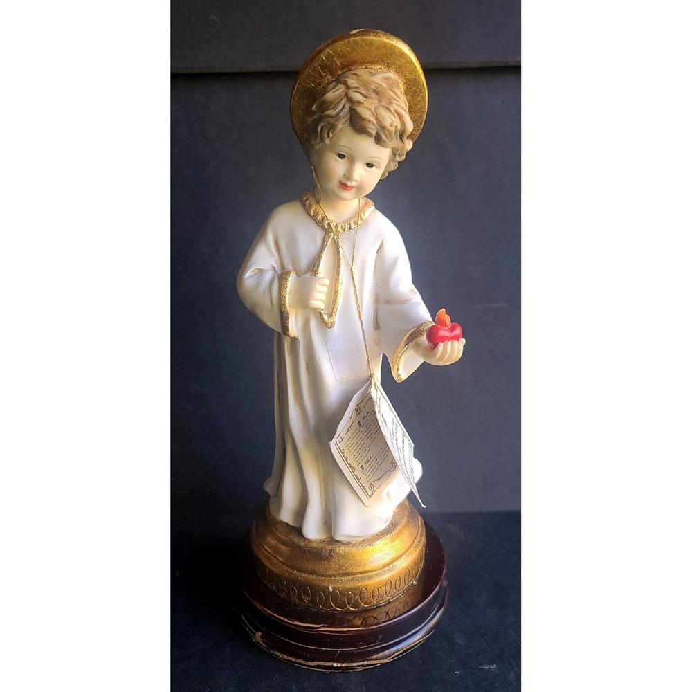 Vintage Infant Jesus Sacred Heart Alabaster Art  Sculpture 1995 Divine Child